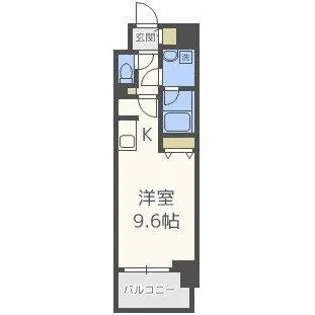 コンフォリア京町堀【9階】の間取り