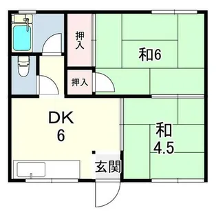 春日ハイツA【1階】の間取り