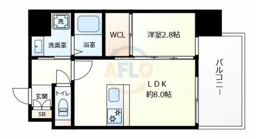 LiveCasa天満橋【3階】の間取り