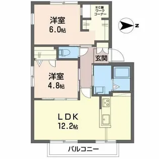 ベル・メゾン【2階】の間取り