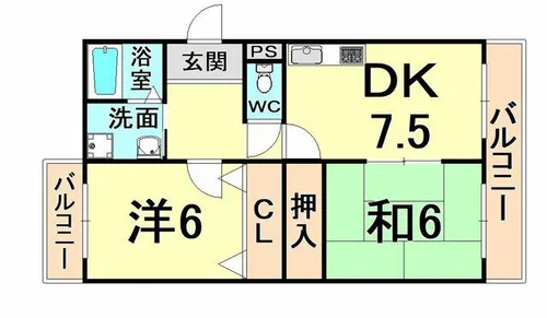 エクレール塚口【3階】の間取り