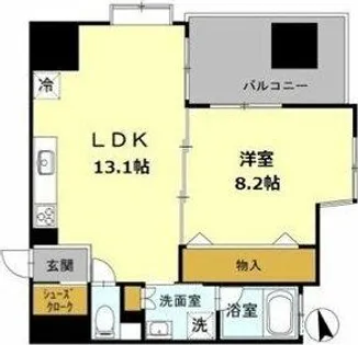 カスタリア伏見【4階】の間取り