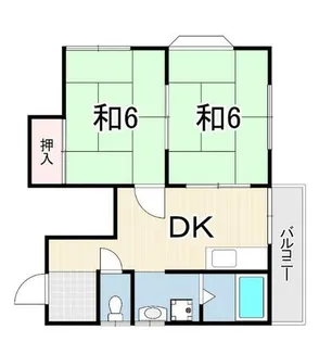 サンハイツ有堀【2階】の間取り