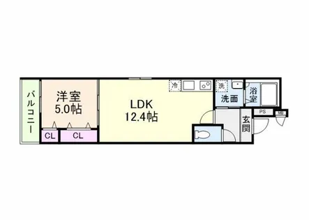 フジパレス今川公園V番館【1階】の間取り