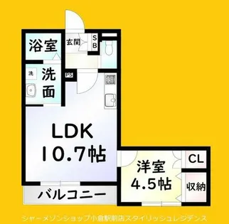 ボルト・ボヌール【4階】の間取り