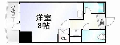 ニューサンリバー6番館【9階】の間取り