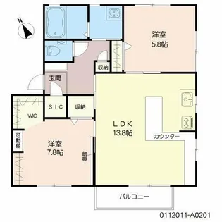 プランタン・蔵【2階】の間取り