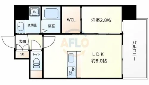 LiveCasa天満橋【4階】の間取り