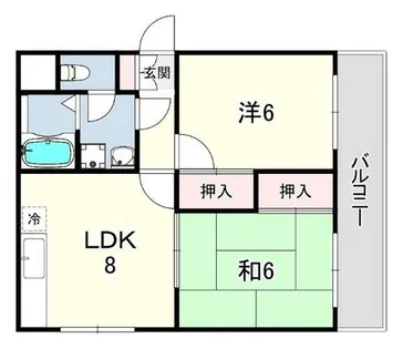 第二グリーンハイツ【3階】の間取り