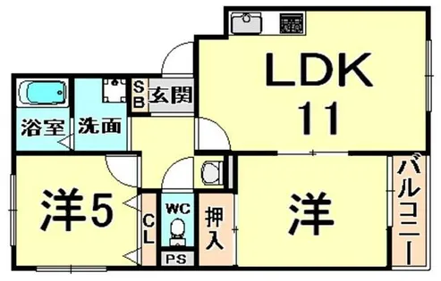 ビューラー藤木【1階】の間取り