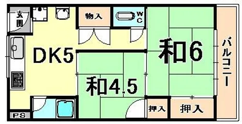 ヴィラ東伊丹【3階】の間取り