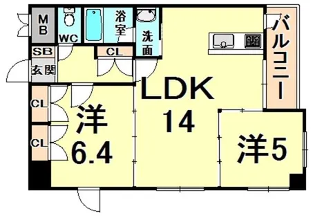 グリーンコートARAMAKI【4階】の間取り