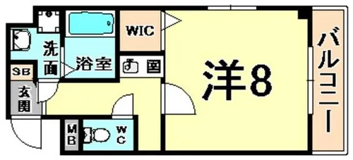 エールスタージュ伊丹【8階】の間取り