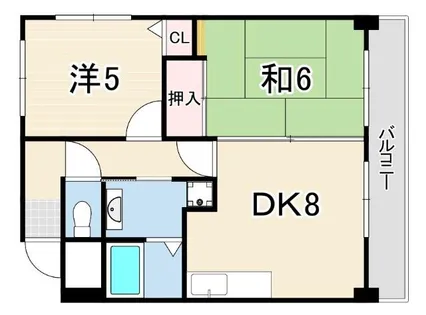 ウエストフィールド里中【1階】の間取り