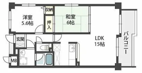 デイグラン茨木【3階】の間取り