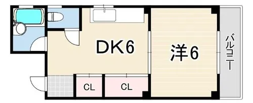 ライフプラザ今津【1階】の間取り