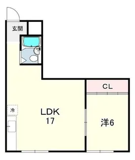 イスズハイツベル苦楽園P-1【1階】の間取り