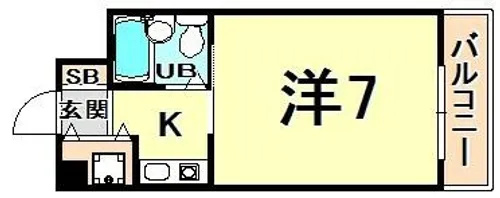 西北チェリーマンション【3階】の間取り