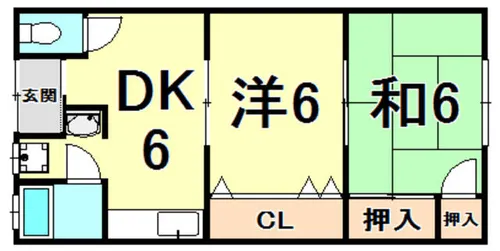松本ハイム【2階】の間取り