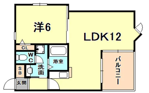 ア・コテ・ドゥ・シェヌ夙川【1階】の間取り