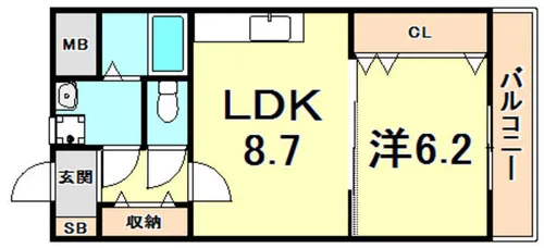 フレシール【2階】の間取り