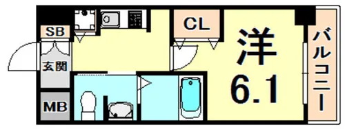 エスリード西宮北口第2【3階】の間取り