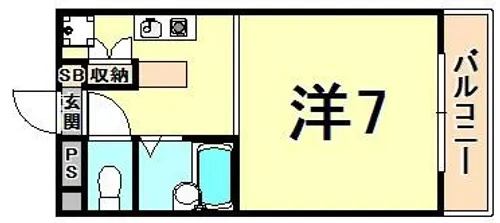 ペアコート仁川【3階】の間取り