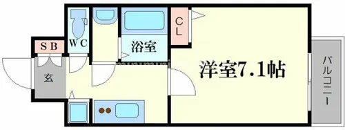 S-RESIDENCE天満Gracis【5階】の間取り