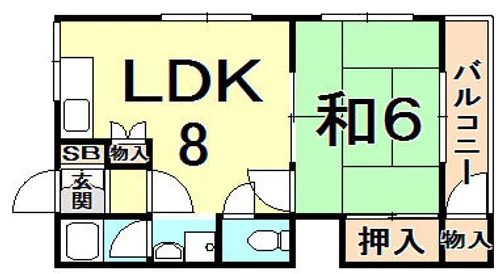 マンション幸【4階】の間取り