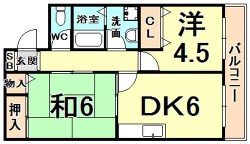 リーベスト広田【2階】の間取り