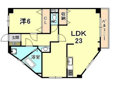 苦楽園グリーンハイツ【4階】の間取り