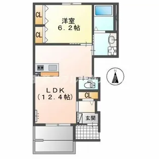 Jiro上之島【1階】の間取り