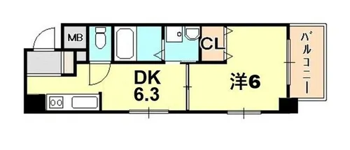 ラウル甲子園口【4階】の間取り