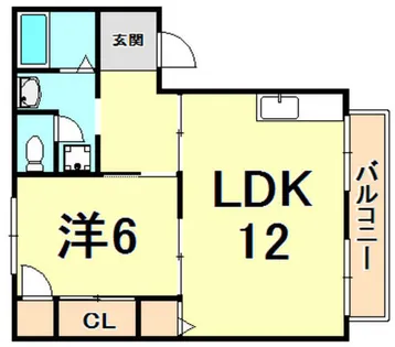シャレオ上大市【2階】の間取り