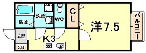 リラ苦楽園【2階】の間取り