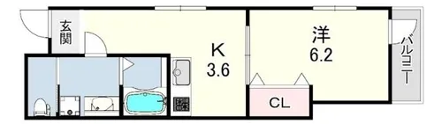 ワークヒルズ西宮本町【4階】の間取り