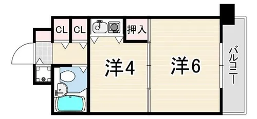 ルモンド西宮【5階】の間取り