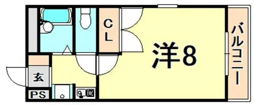 サンハイツ甲陽園【3階】の間取り