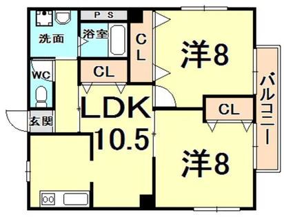 ドム・モンド【1階】の間取り
