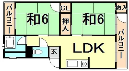リョウズガーデンズ【4階】の間取り