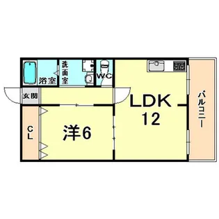 苦楽園エコーハイツ【3階】の間取り