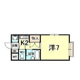 サンライト仁川【1階】の間取り