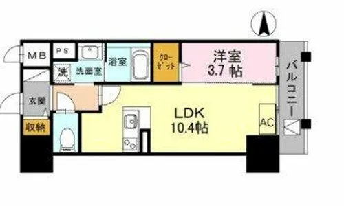 INOYA BLDG RESIDENCE【8階】の間取り