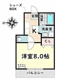 クレフラスト道徳駅前【1階】の間取り