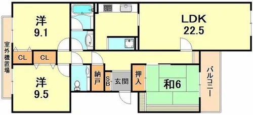 シュネルパークレジデンス【3階】の間取り