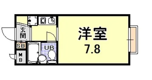 ライフイン芦屋壱番館【2階】の間取り