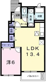 アンサードリームNKT【1階】の間取り