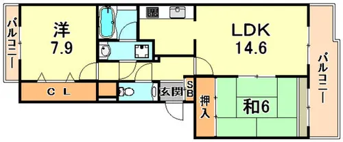 シュネルパークレジデンス【1階】の間取り