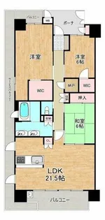 なんばセントラルプラザ リバーガーデン【6階】の間取り