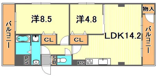 ENZZO KURIYAMA【3階】の間取り
